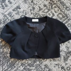 EUC Calvin Klein SM black crop blazer